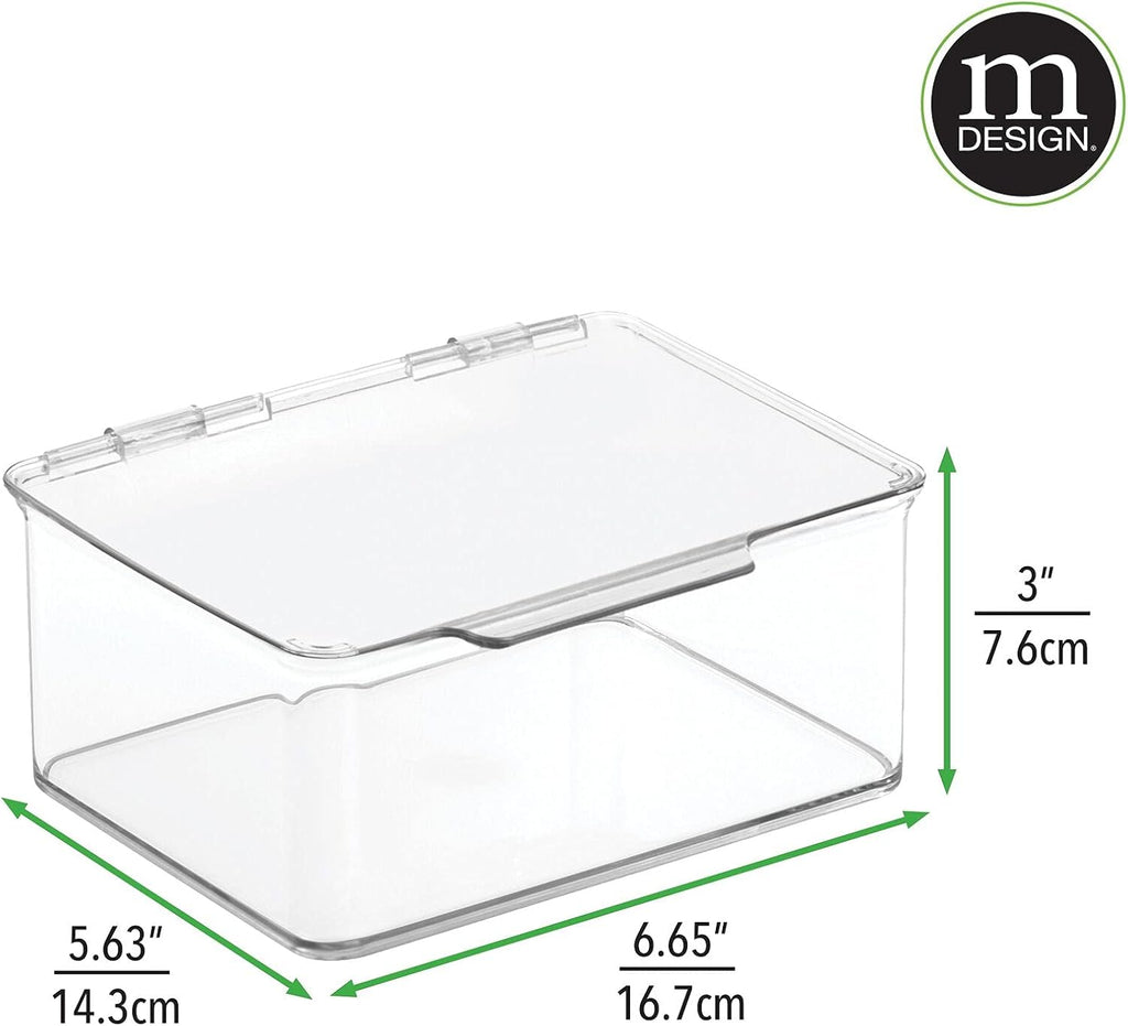 Clear Plastic Storage Bin with Lid, 8 Pack U623