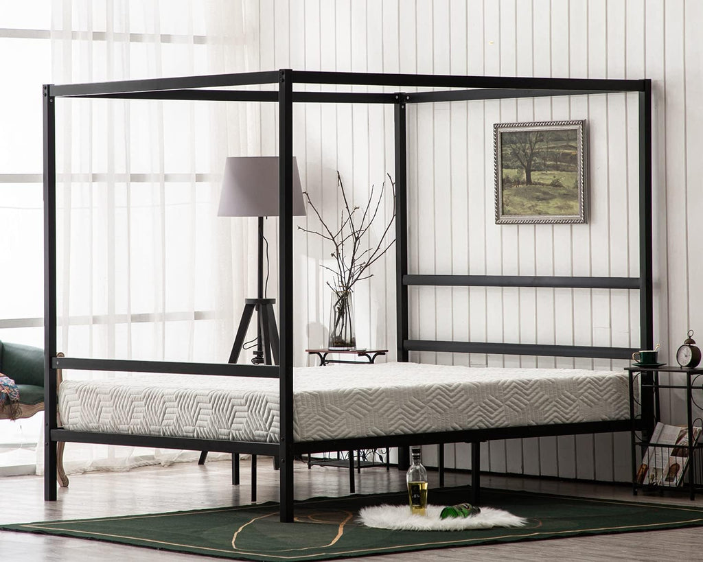 Black Full Size Canopy Bed Frame I280