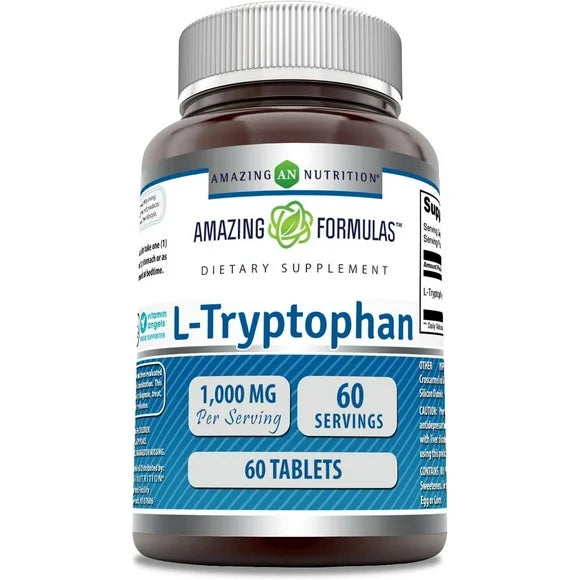 L-Tryptophan 1000mg 60 Tablets Supplement Y412