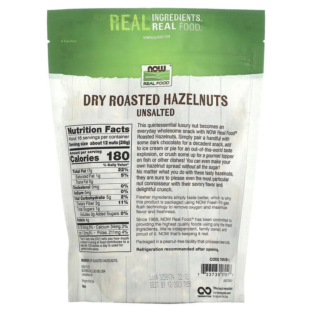 Hazelnuts, Dry Roasted & Unsalted, 16 oz Q5528