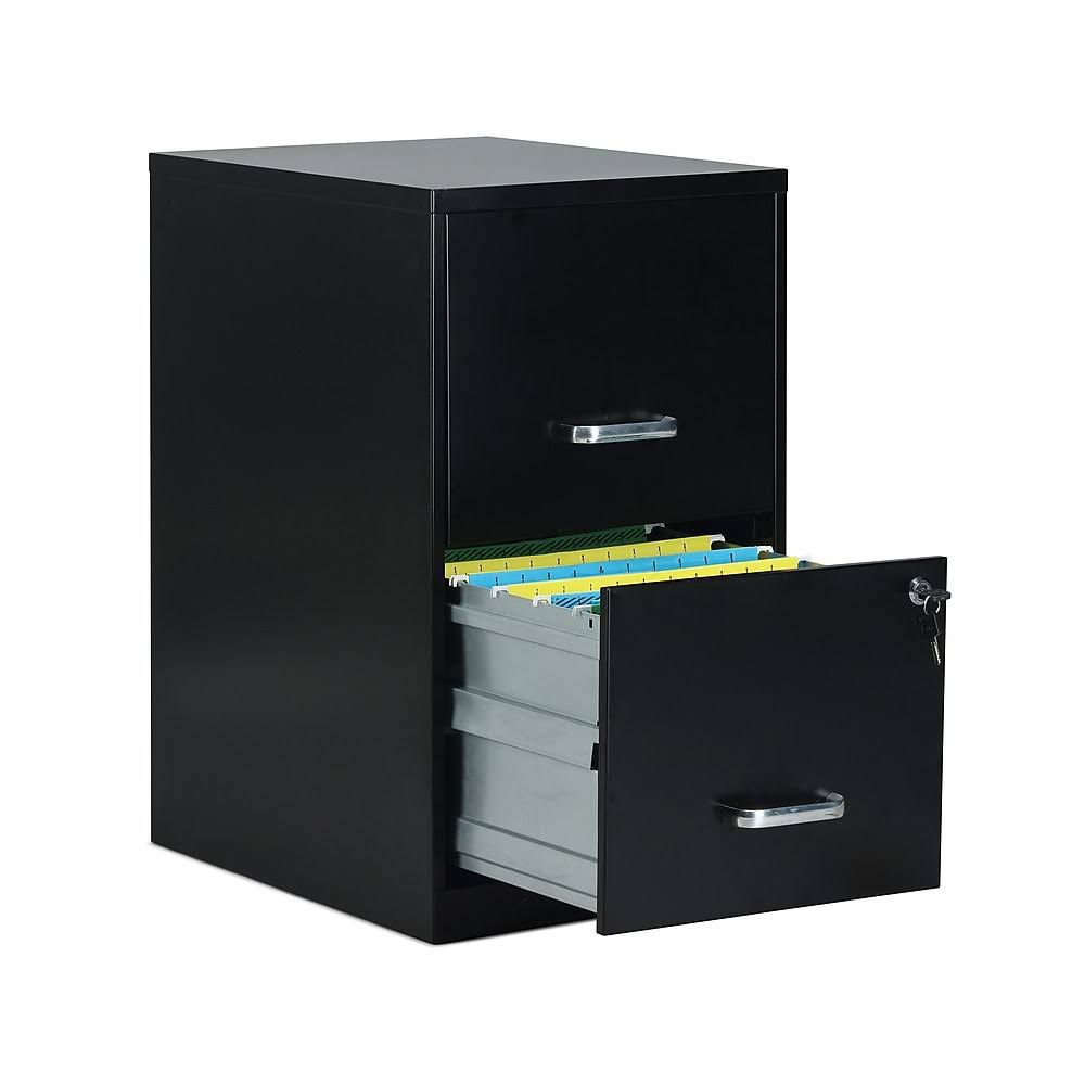 Black 2 Drawer Metal Vertical Filing Cabinet R662266