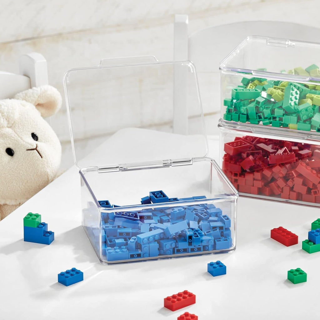 Clear Plastic Storage Bin with Lid, 8 Pack U623