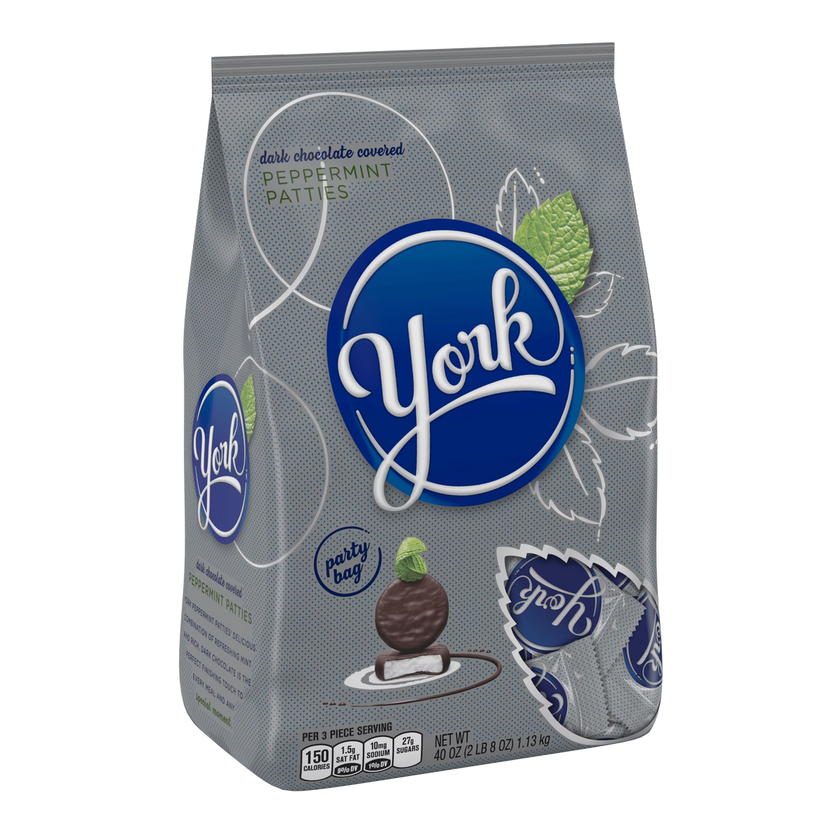 Peppermint Patties Dark Chocolate Candy, 40 Oz X358192