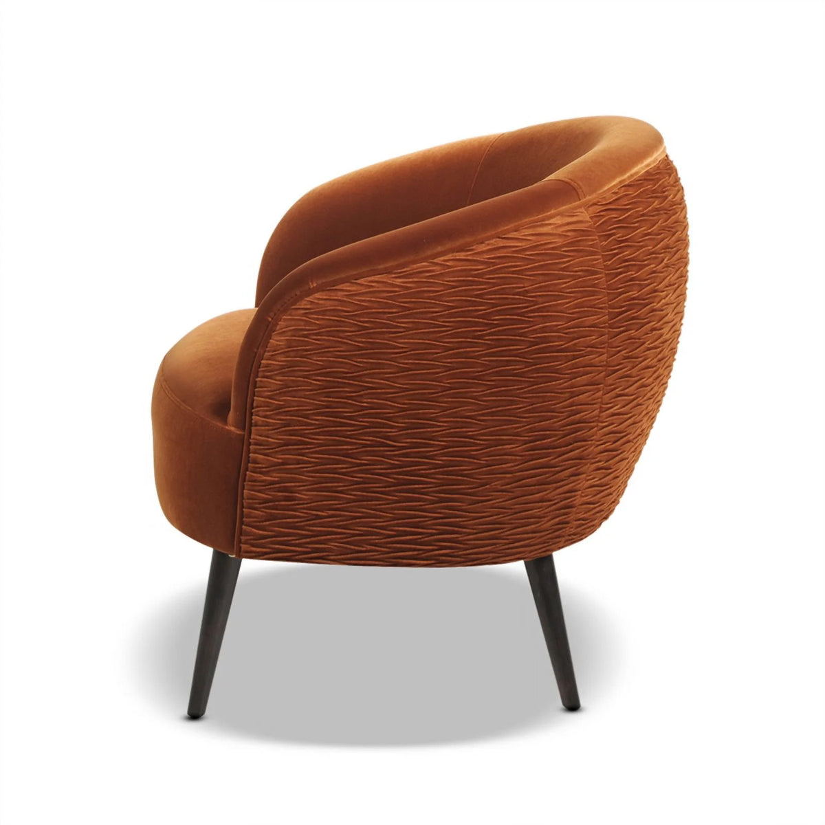 Burnt Orange Barrel Chair J46426