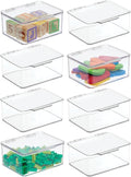 Clear Plastic Storage Bin with Lid, 8 Pack U623