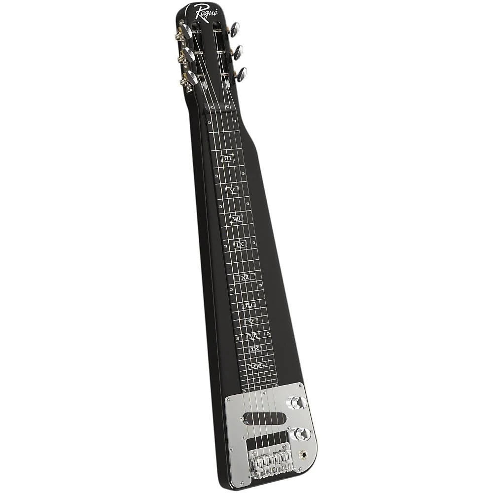 Metallic Black Lap Steel Guitar with Stand and Gig Bag W368