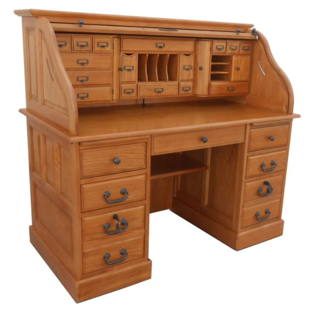 54" Roll Top Desk with USB Power Outlet Q21548