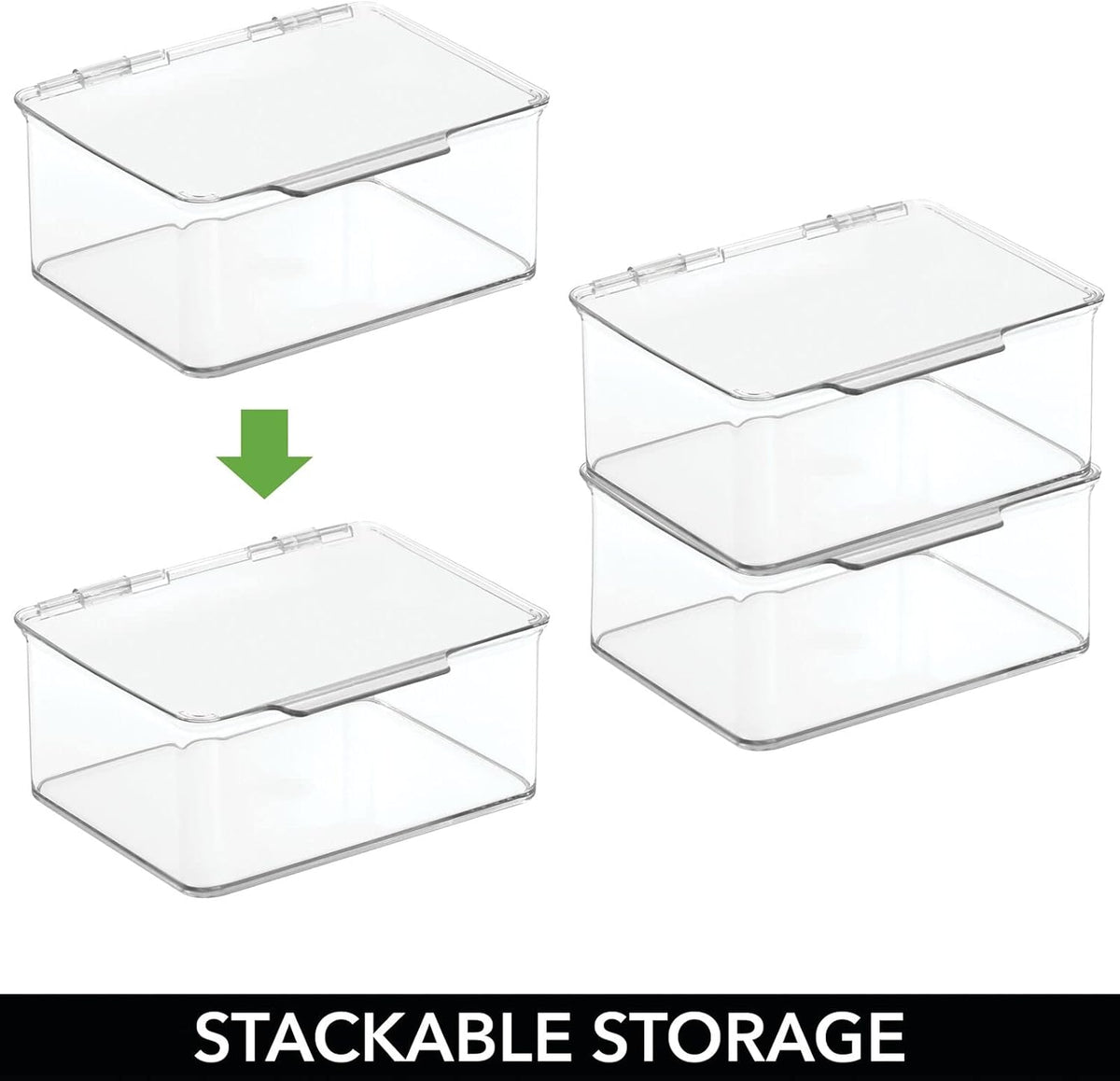 Clear Plastic Storage Bin with Lid, 8 Pack U623