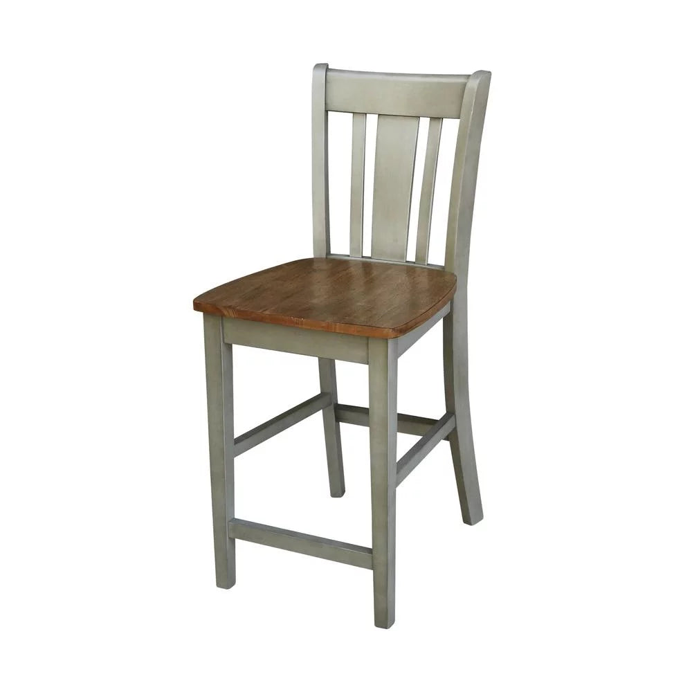 36" Round Wood Extension Dining Table With 4 Stools J7587
