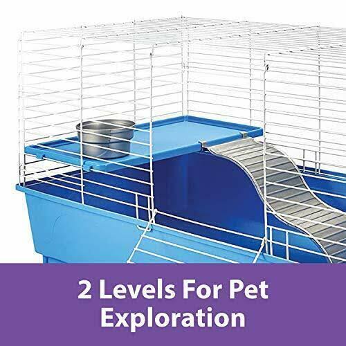 Guinea Pig 2-Level Cage with Wheels E64429
