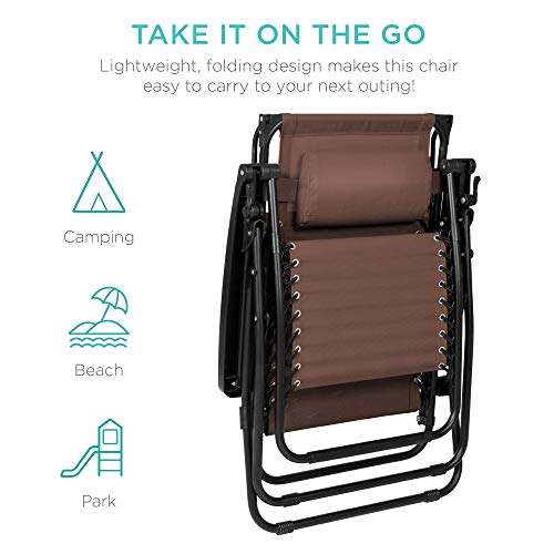 Beige Textilene Mesh Zero Gravity Recliner Chair D929